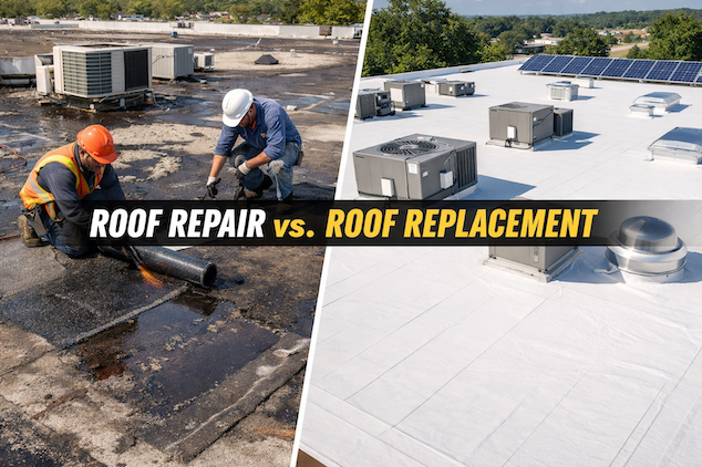 NJ Commercial Roof Replacement vs. Repair